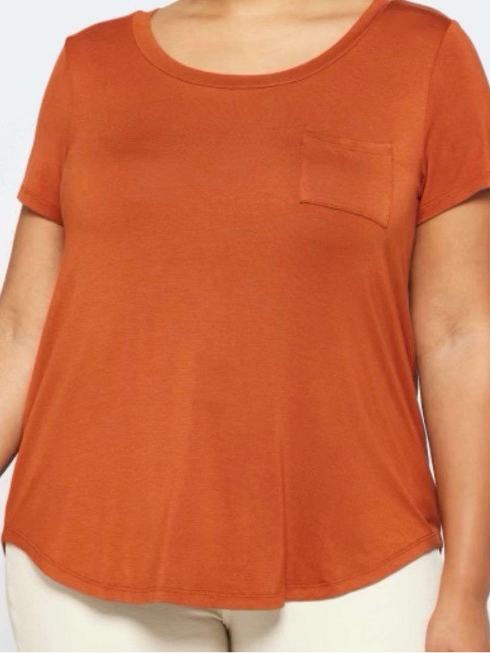 Sold eb  Short Sleeve Pocket Tee - Burnt Orange